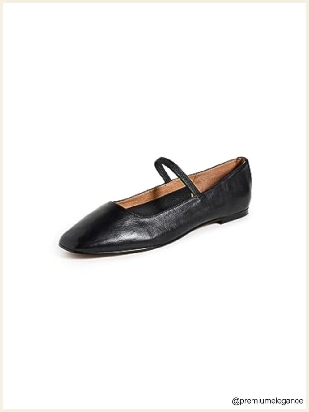 Madewell Greta Ballet Flats Leather Square Toe Cushioned Padded